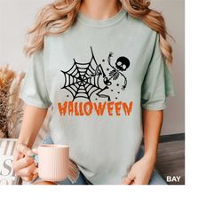 comfort colors spooky shirt, halloween skeleton tshirt, retro halloween shirt, skeleton halloween shirt, halloween skele