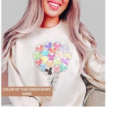 disney balloons sweatshirt, disneyland sweatshirt, disney unisex shirt