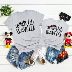 disney shirt, world traveler, disney trip matching shirts, disney epcot, disney family shirts, epcot shirts dl028