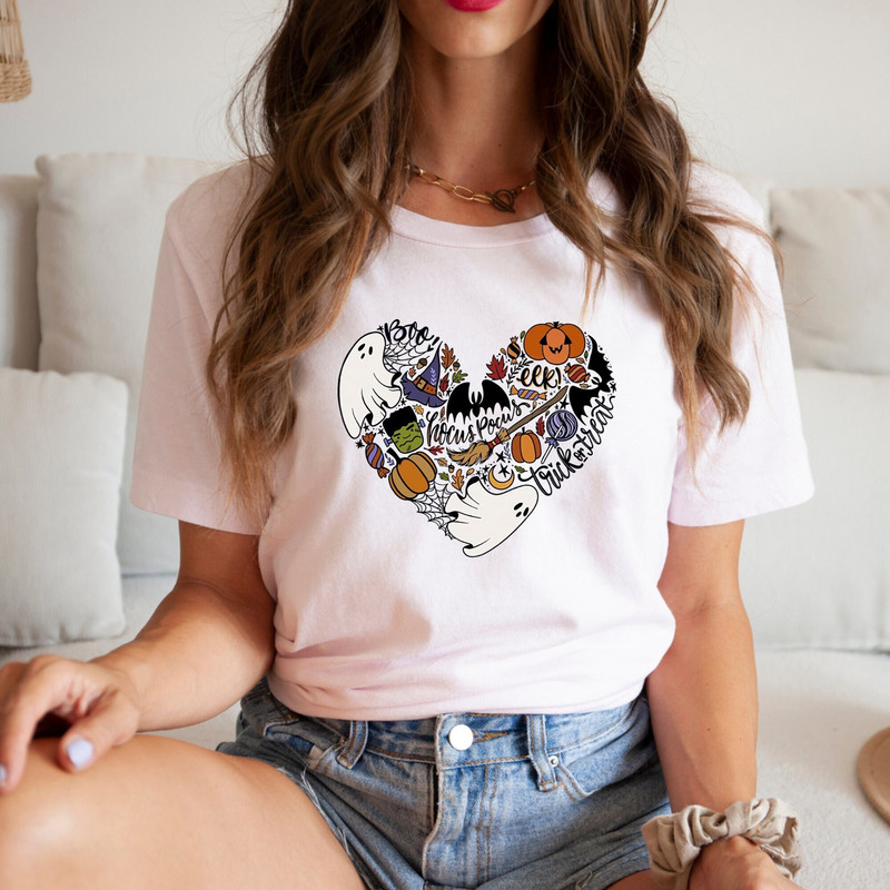 Doodles Halloween Shirt, Halloween Tee, Cute Halloween Theme Shirt, Happy Halloween Tee, Happy Halloween Heart Shirt 1.jpg