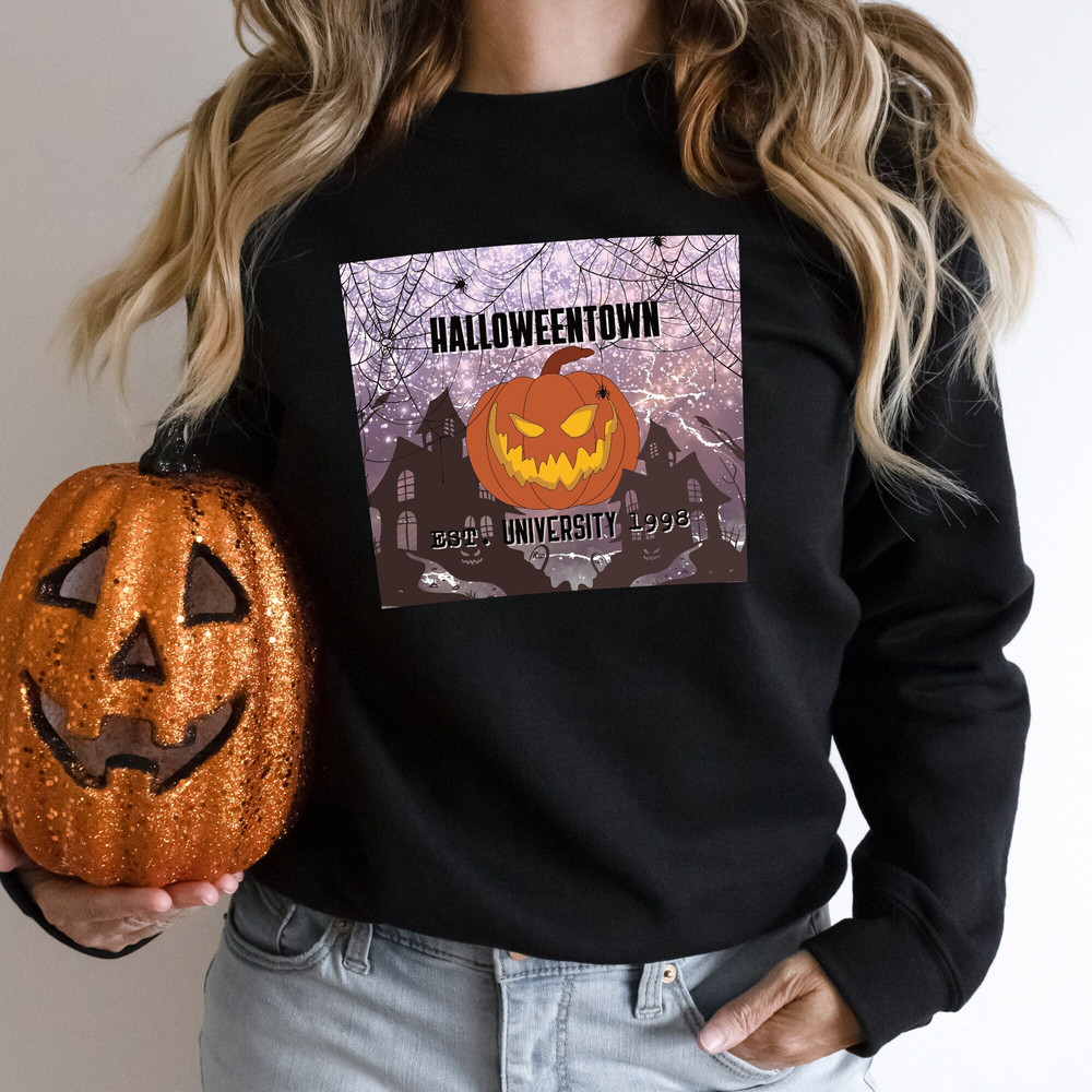 Halloweentown Est 1998 Sweatshirt, Halloweentown University, Retro Halloweentown Hoodie, Fall Shirt, Vintage Halloween Sweatshirt 1.jpg