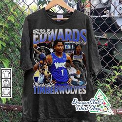 vintage 90s graphic style anthony edwards t-shirt - anthony edwards t-shirt - retro american basketball oversized t-shir