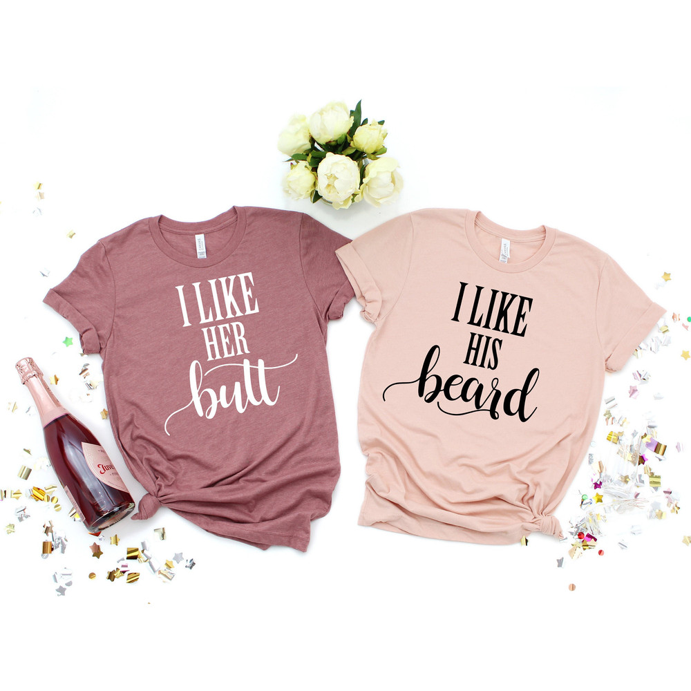 Couples shirts couples t shirt couples tees couples tshirts couples matching shirts funny couples shirts i like his beard i like her butt.jpg