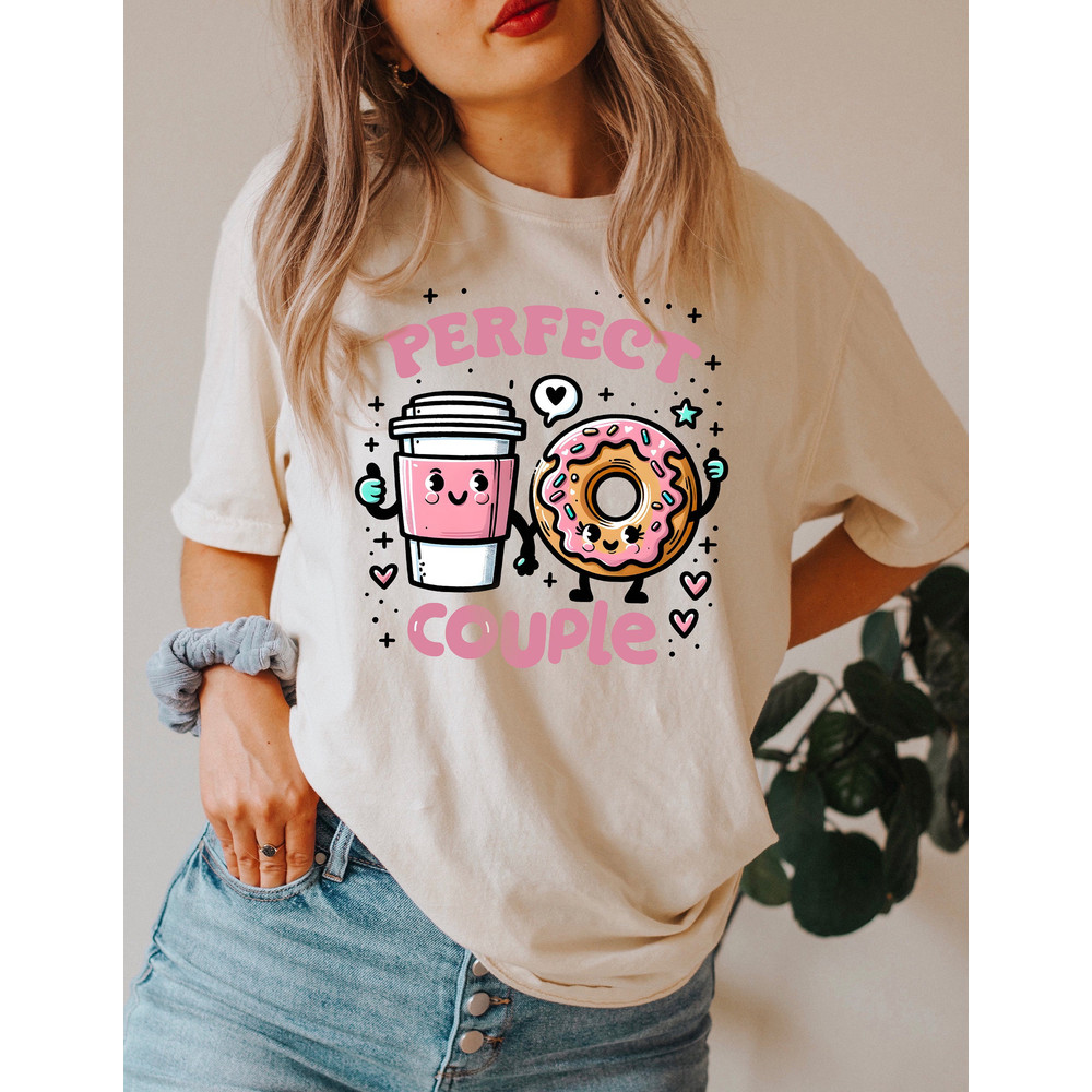 Perfect Couple, Cute Valentine Shirt, Valentines Coffee, Valentines Cookie, Valentines Day Shirt, Comfort Colors®, Retro Valentine Gift.jpg