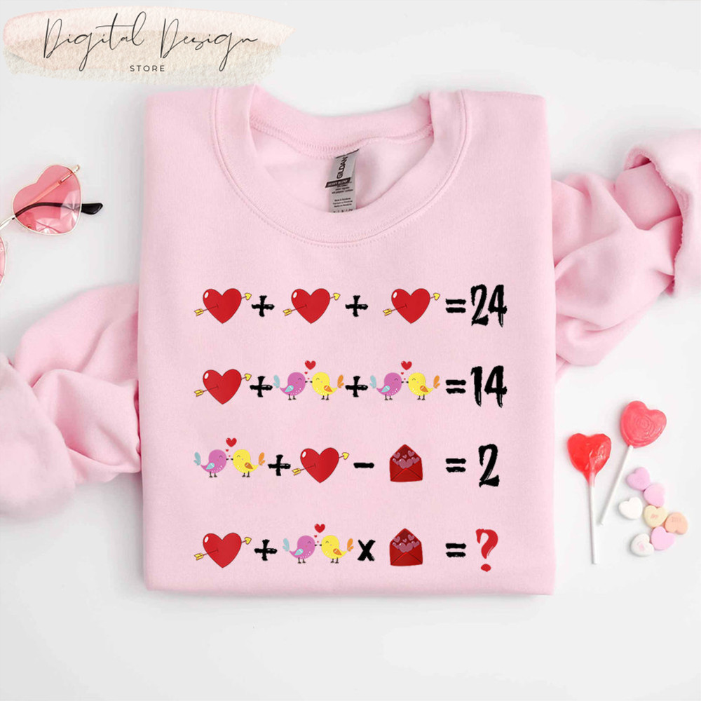 Comfort Colors® Math Teacher Valentine Shirt,Valentine's Day Math Teacher Sweatshirt, Heart Teacher, Valentine Math Lover, Math Teacher Gift.jpg