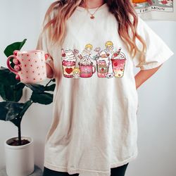 valentine coffee heart comfort colors shirt, womens cute valentine shirt, valentine gift for her, valentines day women,