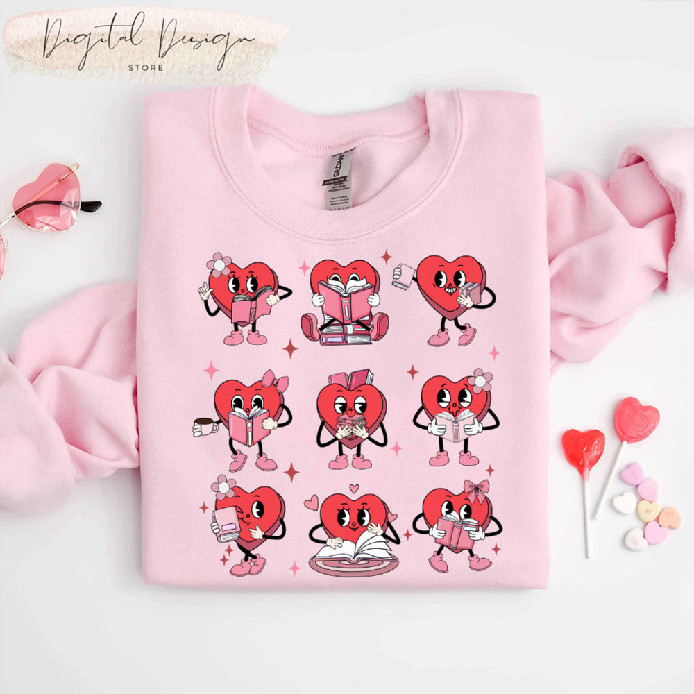 Comfort Colors® Teacher Valentine Shirt, Teacher Heart Reading Shirt, Valentines Day Teacher,Book Lovers Valentines,Teacher Valentines Gifts.jpg