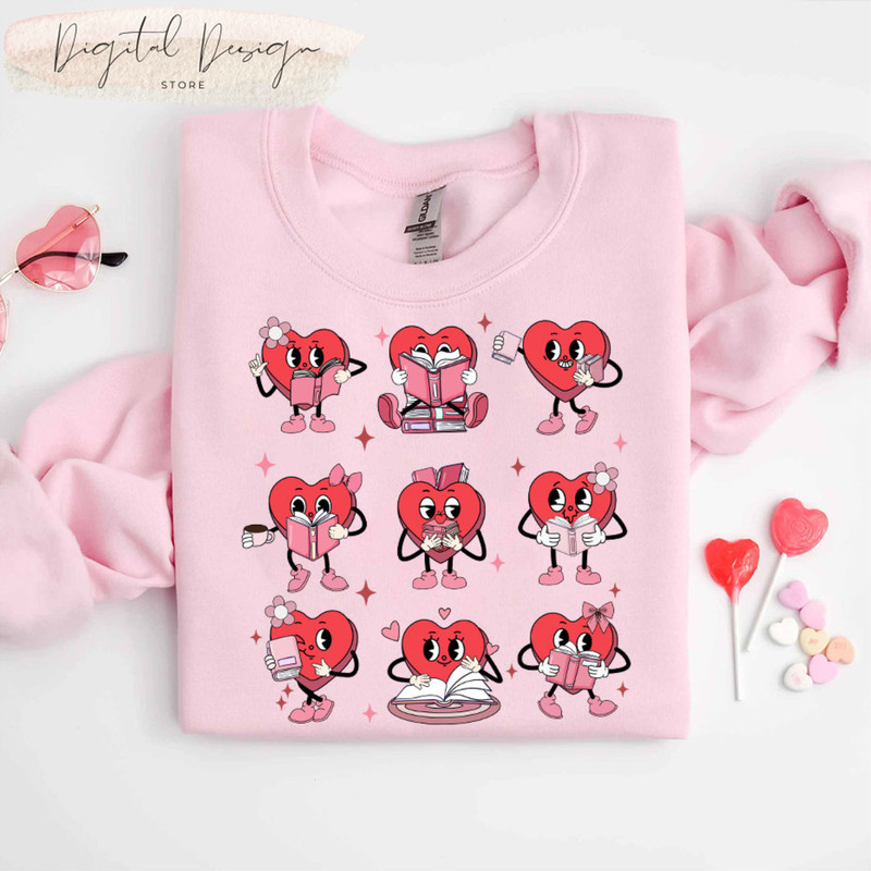 Comfort Colors® Teacher Valentine Shirt, Teacher Heart Reading Shirt, Valentines Day Teacher,Book Lovers Valentines,Teacher Valentines Gifts.jpg