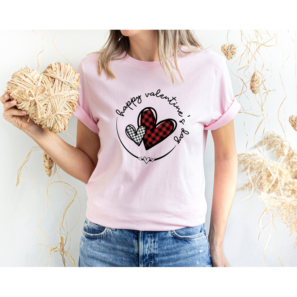 Valentine Plaid Heart Shirt ,Valentines Day Gift Shirt, Heart Gift Shirt, Cute Valentine Tee, Valentines Day Gift, Happy Valentine Day Tee.jpg