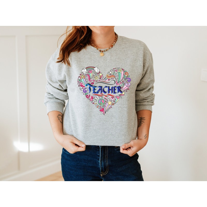 Valentines Day Teacher Sweatshirt, Teacher Valentine Gift Hoodie, Love Gift Shirt, Teacher Gifts, Teaching Sweater, Kindergarten Teacher Tee.jpg