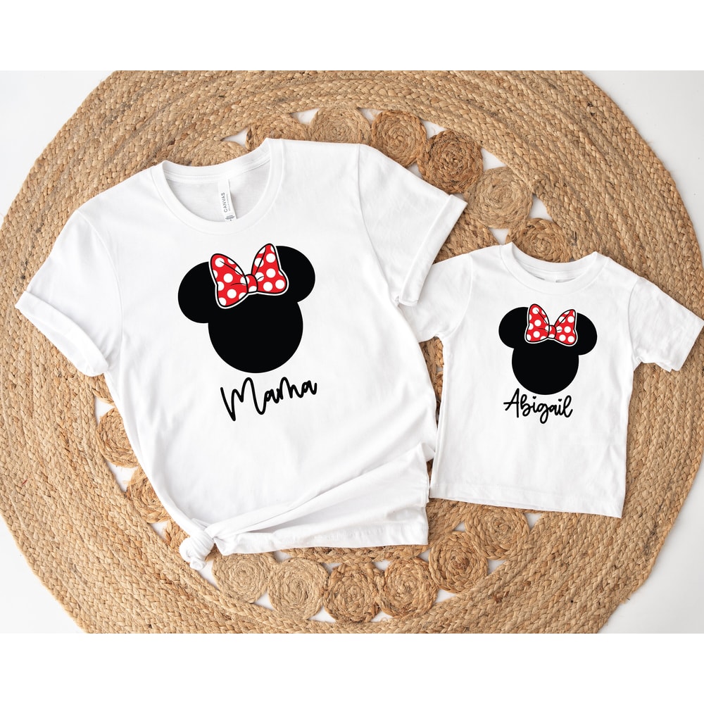 Custom Mama and Minnie Shirt, Valentines Shirts for Women and Girl, Mommy and Me Outfits, Gift Mom and Daughter, New Mom Gift.jpg
