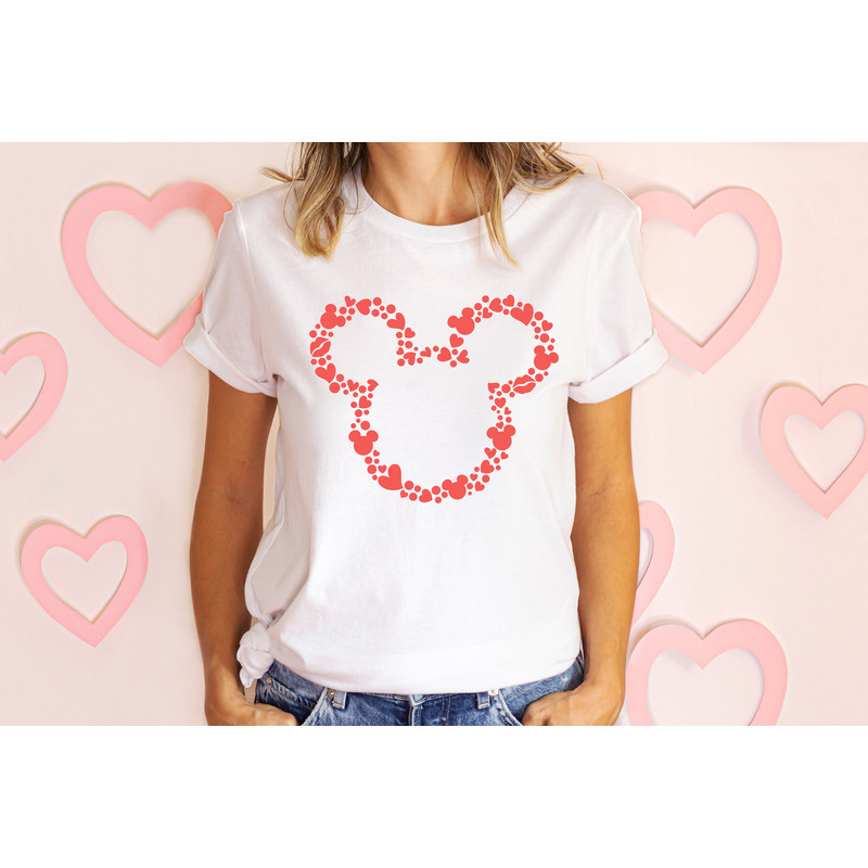 Minnie Heart Shirt, Valentine Day Shirt, Minnie Hearts, Minnie Valentine Sweatshirt, Gift For Valentine, Valentine Gift Tee, Disney Shirt.jpg