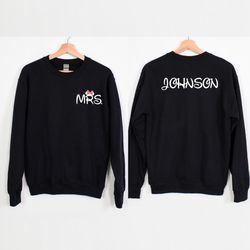 mr mrs ears t-shirt, disney matching shirts, funny couples shirts, honeymoon shirts, husband wife, family name tee, disn