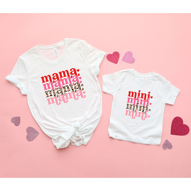 Retro Valentine Mama Mini Shirt, Mothers Day Gift, Mama and Mini Matching Shirts, Mommy and Me Shirt, Mommy and Me Outfits, Mom and Daughter.jpg