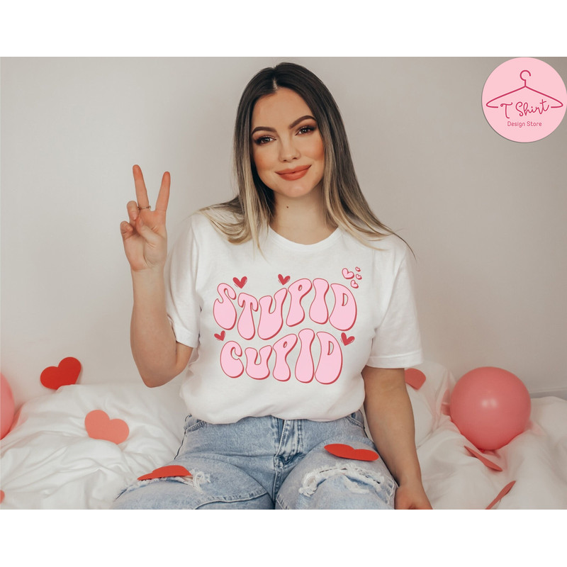 Stupid Cupid Shirt, Valentines Day Sweaters, Funny Valentines Day Shirt, Valentines Day Gift For Friend, Funny Valentines Day.jpg