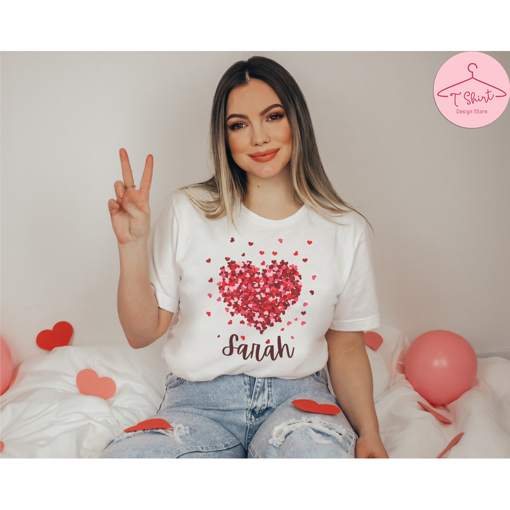 Valentine Name Shirt, 3D Heart Shirt, Original Valentine's Day Gift, Valentine Custom Shirt, Personalized Valentine Shirt, Custom Name 1.jpg