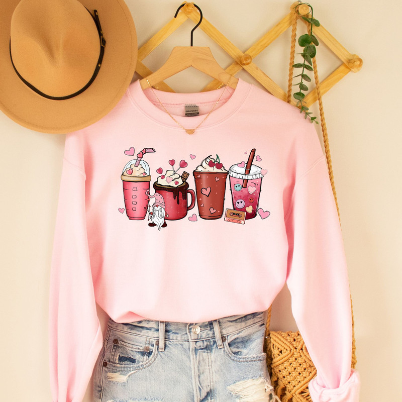 Valentine Coffee Sweatshirt, Womens Valentines Day Sweatshirt, Womens Valentines Day Sweater, Valentines Day Shirt, Valentines Sweater.jpg