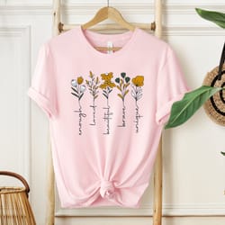 valentines day wildflowers t-shirt, flower tee, unisex fit, womens valentines shirt, love t-shirt, valentine gift for hi