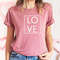 LOVE T-Shirt, Valentines Day Shirt, Minimalist Love Tee, Pretty Love Shirt, Gift For Girlfriend, Matching Couple Set, Cute Love Mom Shirt.jpg