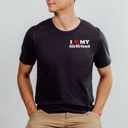 valentine day pocket tee, mens love minimalist shirt, i love my girlfriend shirt, i heart my girlfriend shirt,valentine
