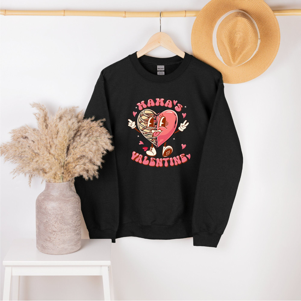 Mama's Valentine Sweatshirt, Mama Sweatshirt, Valentines Day Sweatshirt, Mama Valentine Sweatshirt, Cute Valentines Shirt, Valentine Gift.jpg