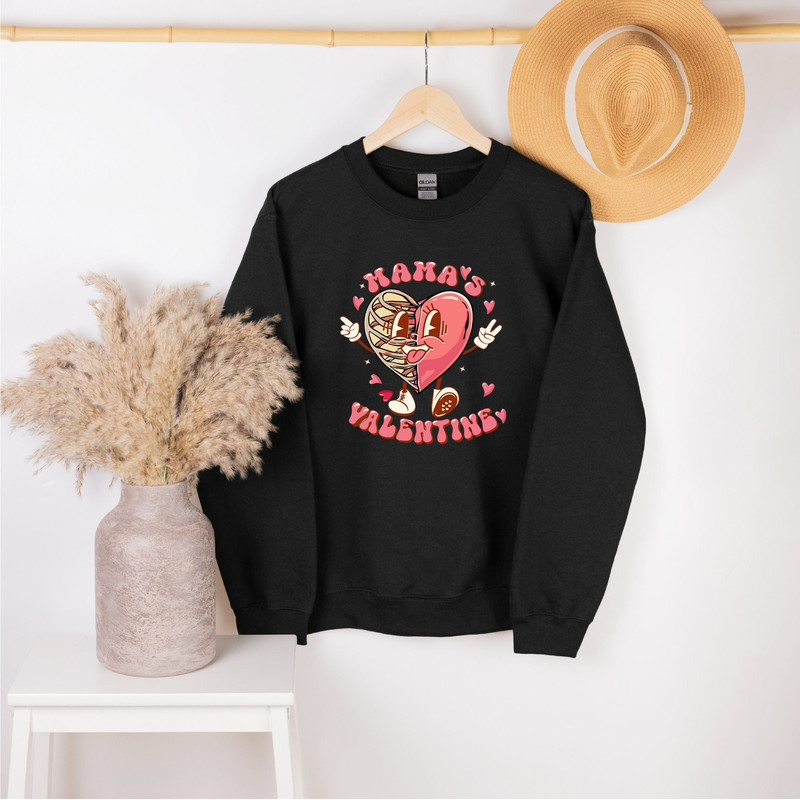 Mama's Valentine Sweatshirt, Mama Sweatshirt, Valentines Day Sweatshirt, Mama Valentine Sweatshirt, Cute Valentines Shirt, Valentine Gift.jpg