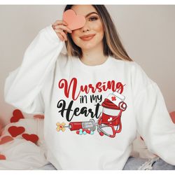 nurse valentines day shirt, candy heart sweatshirt, valentines day gift, valentines day sweater, nurse gift, funny valen