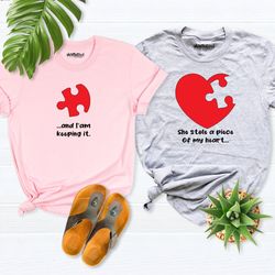 she stole my heart and im keeping it shir, wife hubs shirt, matching couple shirt, valentine day gift, anniversary gift,