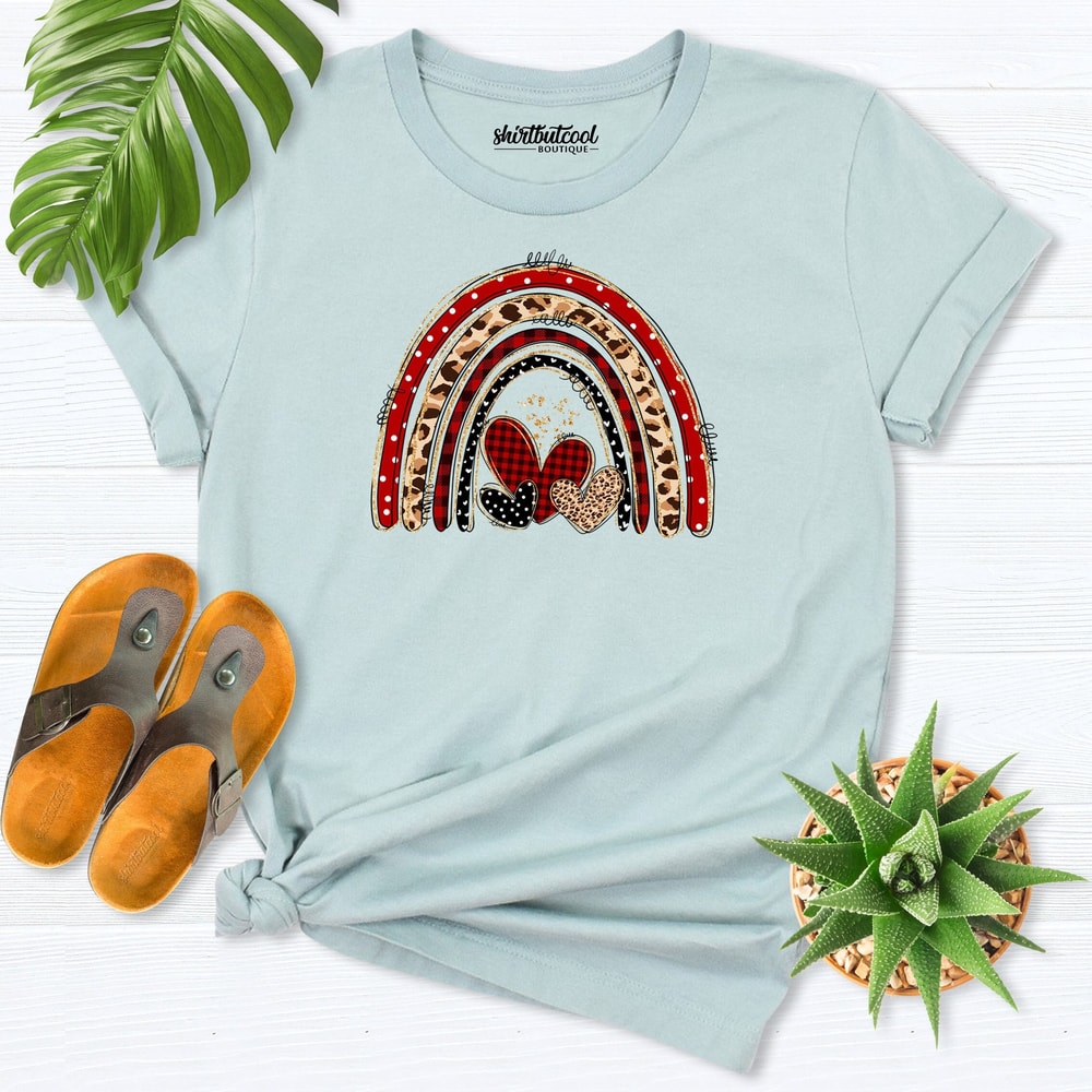 Valentine's Day Hearts shirt, Leopard Love Heart Shirt, Valentines Day Shirts For Woman, vintage rainbow valentine shirt, retro women shirts.jpg