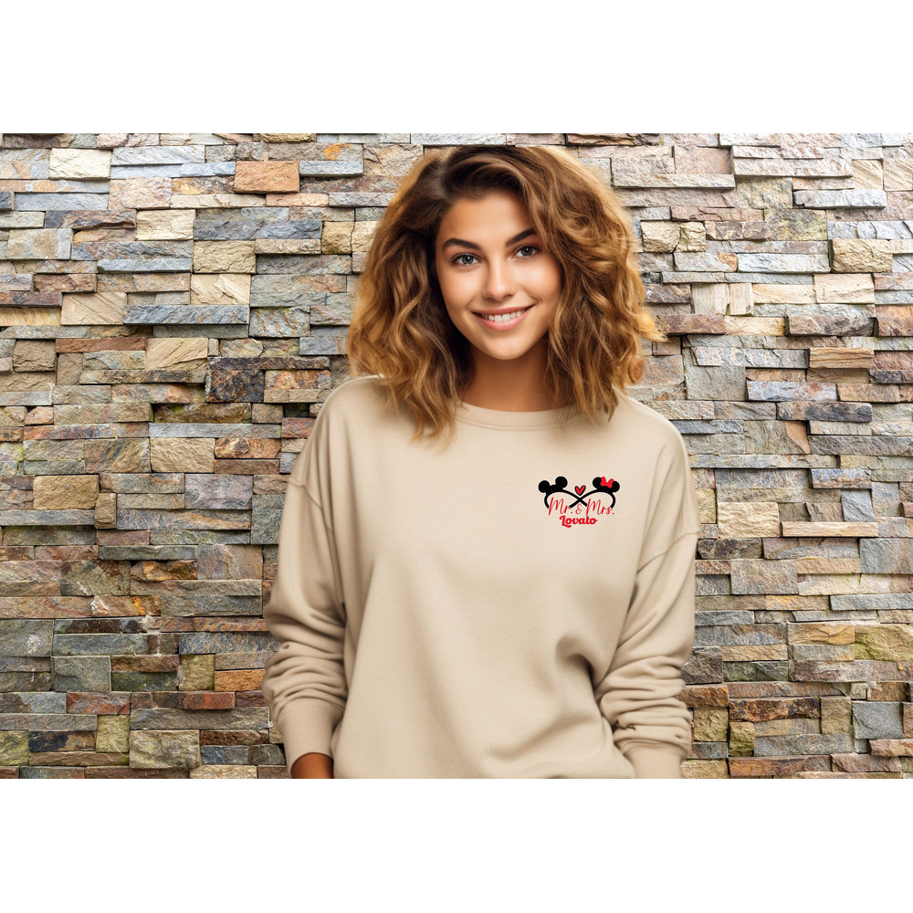 Couple Mr. Mrs. Minnie Mickey Valentine Pocket Shirt, Minnie Valentines Day Sweatshirt, Mickey Ears Love Hoodie, Disney Minnie Valentine Tee.jpg