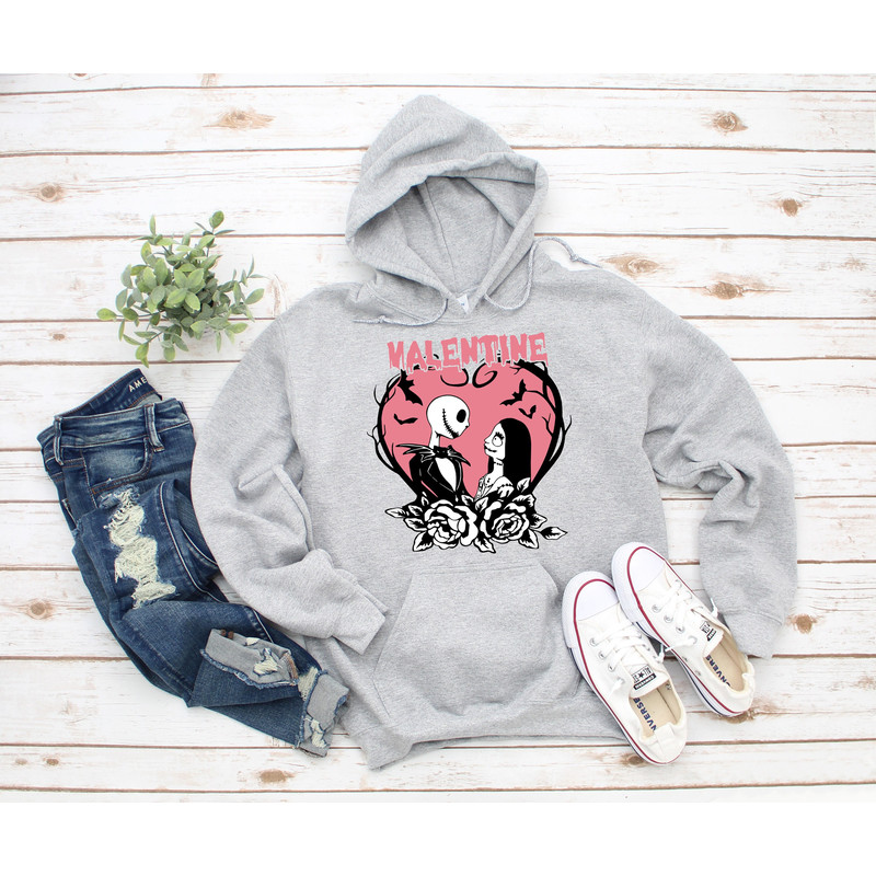 Disneyland Jack And Sally Valentine Hoodie, Nightmare Love Valentines Day Shirt, Nightmare Jack Sally Before Christmas Love V Day Sweatshirt.jpg
