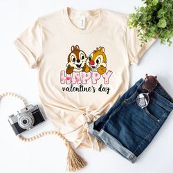 happy valentines day chip n dale shirt, valentine double trouble shirt, disney love shirt, valentine matching shirt, dis