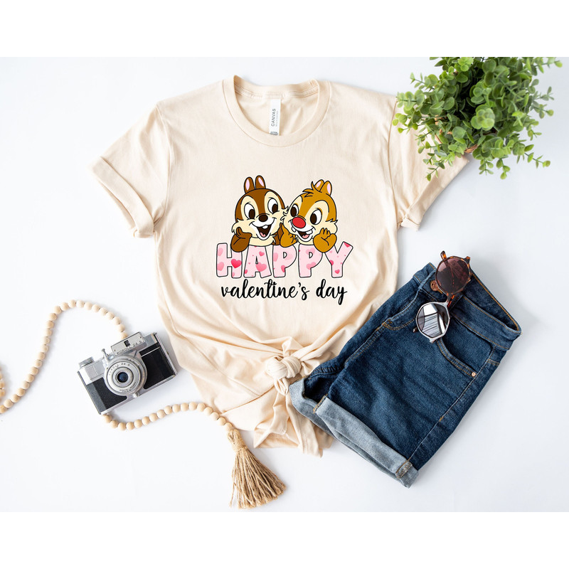 Happy Valentine's Day Chip 'n Dale Shirt, Valentine Double Trouble Shirt, Disney Love Shirt, Valentine Matching Shirt, Disney Family Tee.jpg
