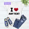 I Heart Any Text Personalized Shirt White, Custom Shirt, Custom I Heart Shirt, Custom Love Shirt, Girlfriend Shirt, Boyfriend Shirts.jpg