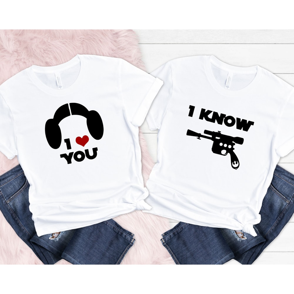 Star Wars Princess Leia Han Solo Valentine's Day Shirt, Valentine I Love You I Know T-Shirt, Star Wars Honey Moon Tee, Valentine Couple Tee.jpg