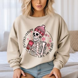 its cold outside like my heart sweatshirt, valentines day shirts for women, love heart shirt, valentine shirt, valentine