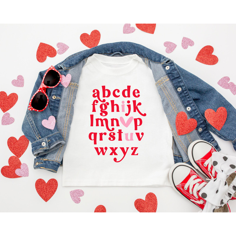ABC I Love You Kids Valentines Shirt, Love You Valentine's Day Tee, Toddler Valentines Shirt, Girls Valentine's Day Tee, Valentine Outfit.jpg