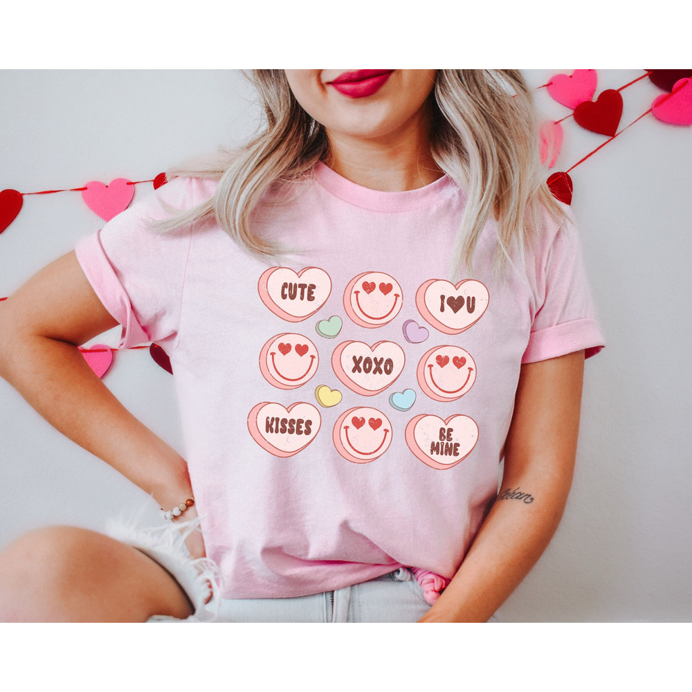 Candy Hearts Shirt, Valentine's Day Shirt, Retro Valentine Tee, Cute Valentine Tshirt, Valentines Shirt for Women, Candy Heart Tee, Love Tee.jpg