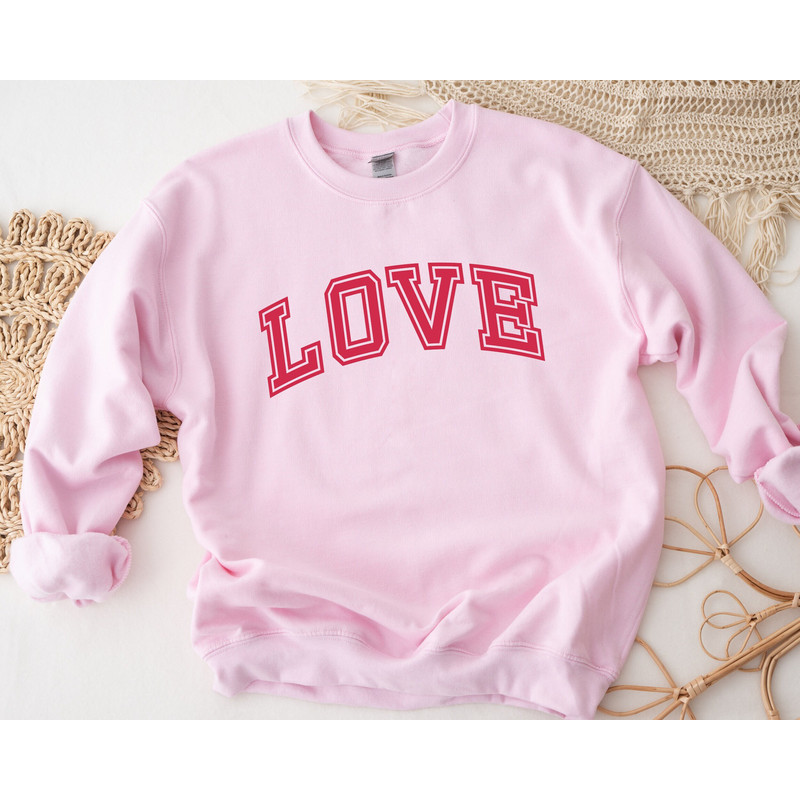 LOVE Varsity Sweatshirt, Love Sweater, Love Crewneck, Cute Valentine Sweater, Valentines Day Sweatshirt, Vday Shirts for Women, Valentine.jpg