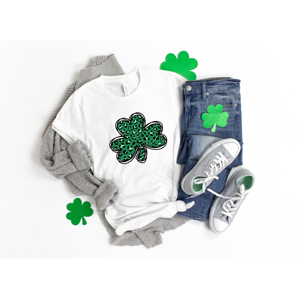 St Patricks Day Shirt,Leopard Shamrock Shirt,Shamrock Shirt, St. Patty's Shirt,Irish Shirt,Shenanigans Drinking Shirt,Family Matching Shirt 2.jpg