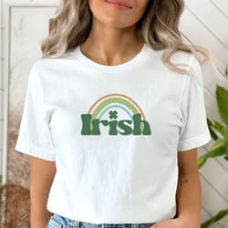 boho st patricks day shirt 2023, st pattys day irish shirt women, cute saint patricks day party outfit, boho rainbow ire