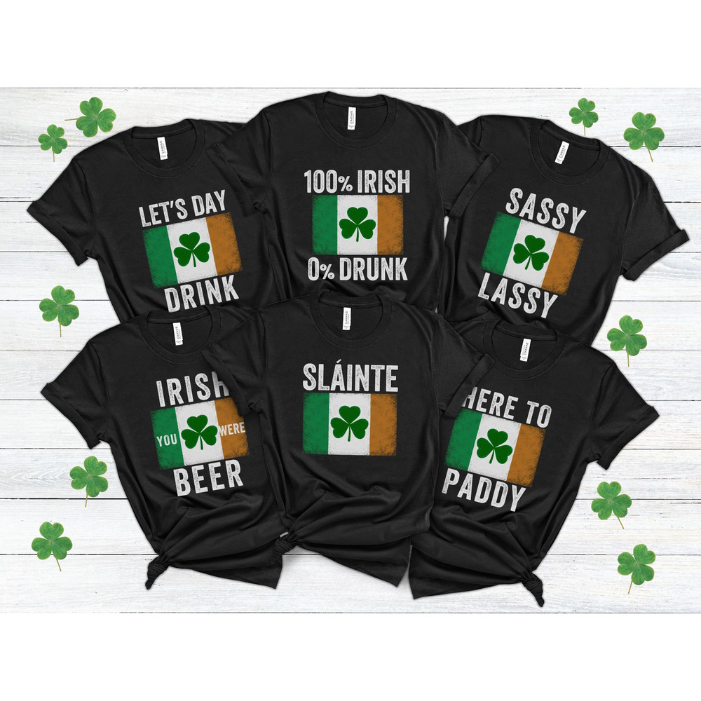 Funny St Patricks Day Shirts, Best Friend Matching St Patty's Day T-Shirts 2024, Ireland Girls Trip Shirts, Irish Flag Group Shirt Drinking.jpg