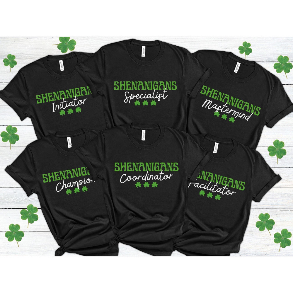 Funny St. Patricks Day Group Shirts, Shenanigans Coordinator Matching St Pattys Day Shirts, Genderneutral Shamrock Shirt for Friend Groups.jpg