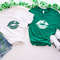 Lucky Shamrock St Patrick's Day Shirts, Matching St Pattys Day Party Outfits for Friend Group, Four Leaf Clover Lips Shirt, Irish Roots Tee.jpg
