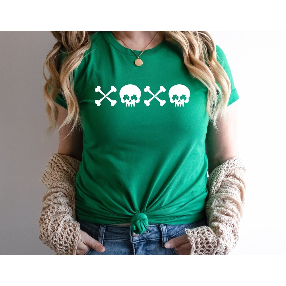 Funny St Patrick's Day Skull Shirt, Irish Heart Shirt, Skull Sweatshirt, St Patrick's Day Shirt, Saint Patrick's Day Sweatshirt, Funny Shirt.jpg