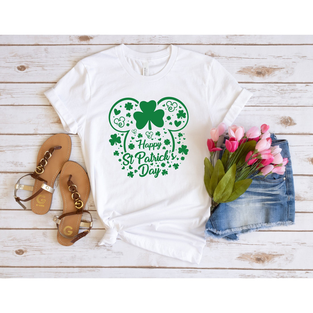 Shamrock in Mickey Ears Shirt, Happy St Patricks Day Shirt, Shamrock in Mickey Ears Shirt, St Patricks Day Disney Trip Tee, Lucky Mickey Tee.jpg