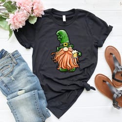 pilgrim gnome st patricks day shirt, gnomes shirts, st patricks day shirt, cute lucky shirt, shamrock graphic shirts, ir