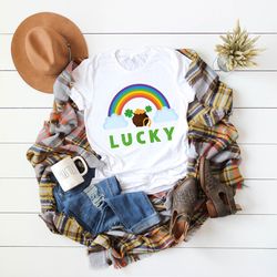shamrock shirt,st patricks day shirt,rainbow shirt,lucky me shirt,irish shirt,leopard print shirt,kiss me shirt,st patri