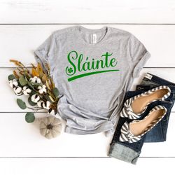 slainte shirt, women lucky shirt, st patrick days shirt, shamrock shirt, irish shirt, drinking shirt