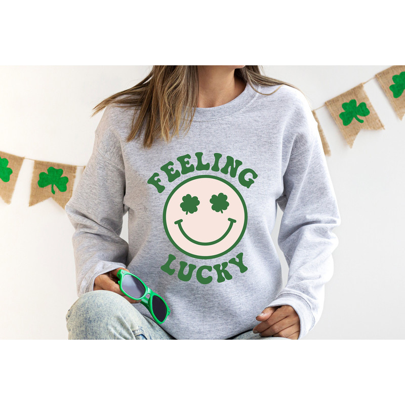 Feeling Lucky Shirt, St Patrick's Day Shirt For Women, Feeling Lucky Tshirt, Retro Lucky Shirt, Saint Patrick's Day Shirts.jpg